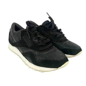 Reebok Black Casual Training Shoes Sz‎ 5.5 Women's Lace Up